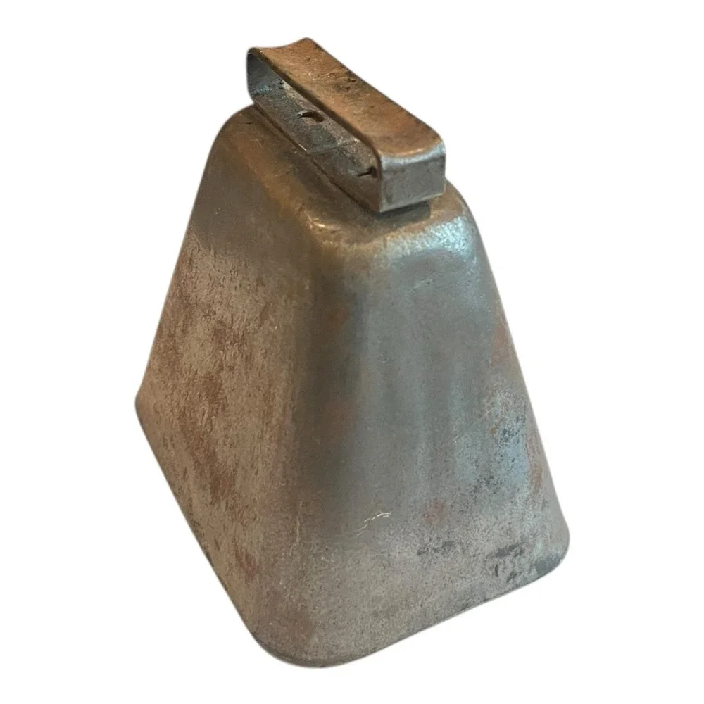 Vintage Rustic Metal Cow Bell With Aged Finish 5